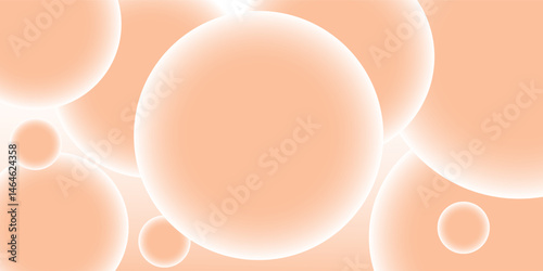 Abstract background with peach fuzz metaball shapes. Morphing organic blobs. Vector 3d illustration. Abstract 3d background. Liquid shapes. modern background ilustration eps 10