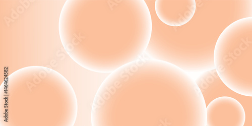 Abstract background with peach fuzz metaball shapes. Morphing organic blobs. Vector 3d illustration. Abstract 3d background. Liquid shapes. modern background ilustration eps 10