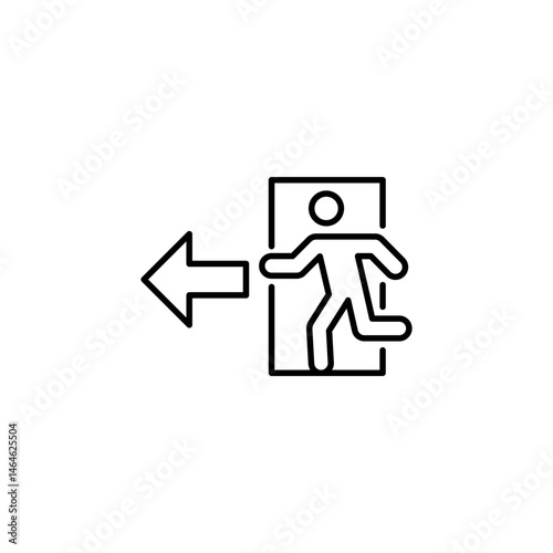 Exit icon. Simple exit icon for social media, app and web design. Vector illustration.