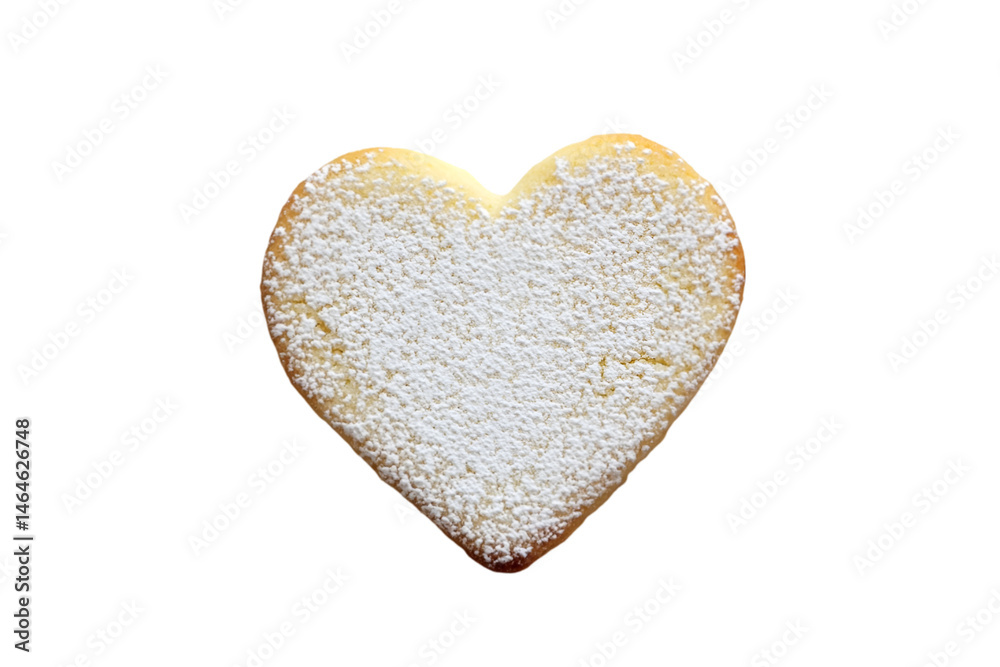 Heart shaped cookie powdered sugar dessert sweet treat bakery food love Valentine's Day Heart shaped cookie powdered sugar dessert sweet treat bakery food love Valentine's Day