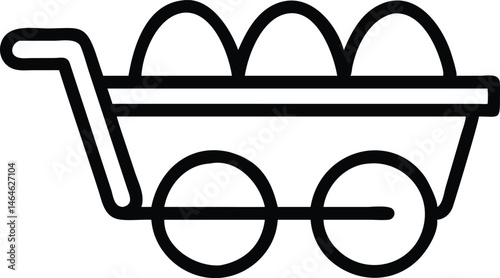 Egg Collection Cart for Efficient Egg Gathering and Poultry Farming Operations