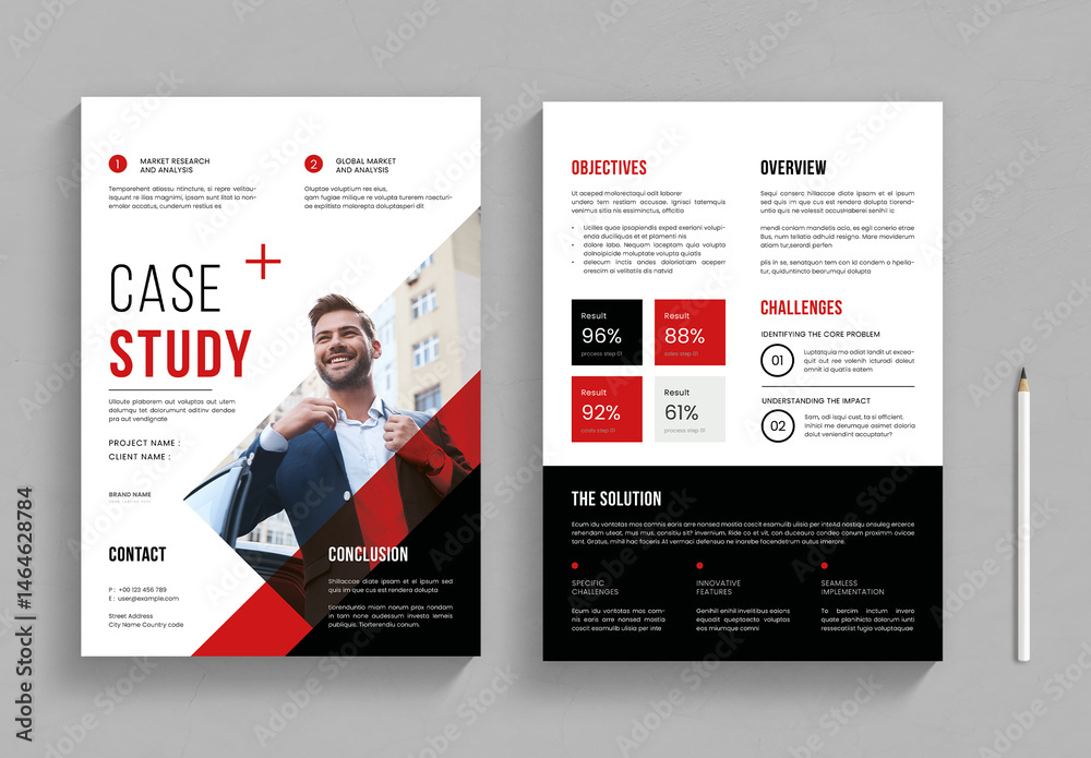 Case Study Template for Business and Marketing Analysis Stock Template ...