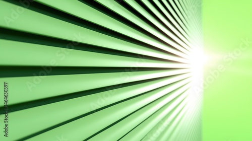 Vibrant Green Lines with Light Effects