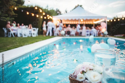 Poolside Celebration: Outdoor Party with Friends and Family