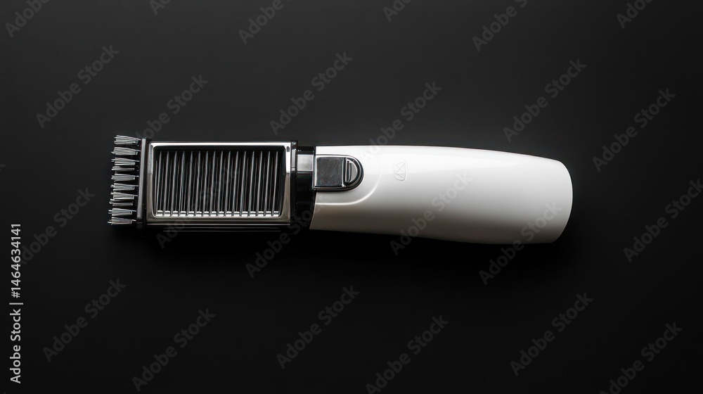 White and Black Cleaning Gadget on Dark Background