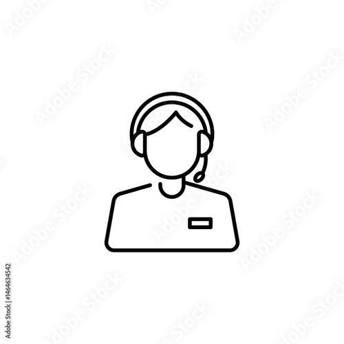 Support operator icon. Simple support operator icon for social media, app and web design. Vector illustration.