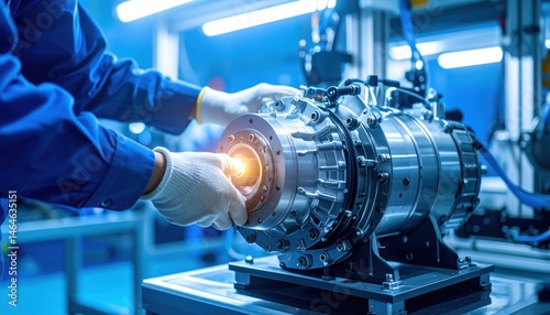 Motor Assembly, Mechanic Assembling Electric Motor