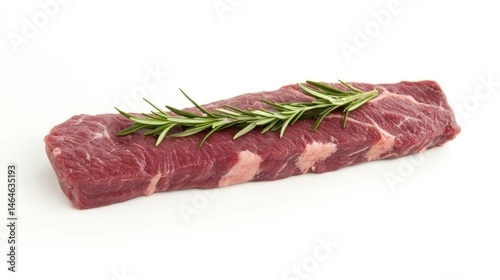 Obraz na płótnie A Delicious, Juicy Steak Ready to Sizzle on the Grill w salonie