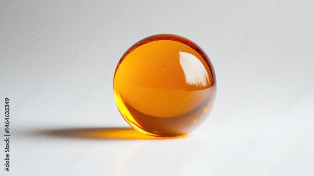 Amber Sphere: A Study in Light and Form