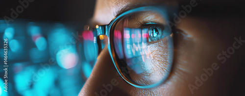 glasses, reflection, AI generated