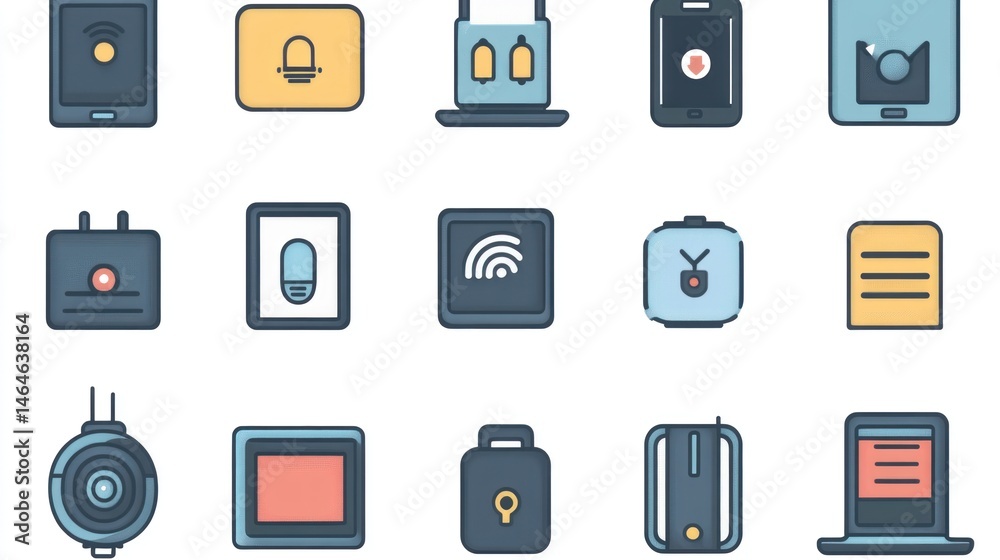 Collection of Smart Home and Technology Icons