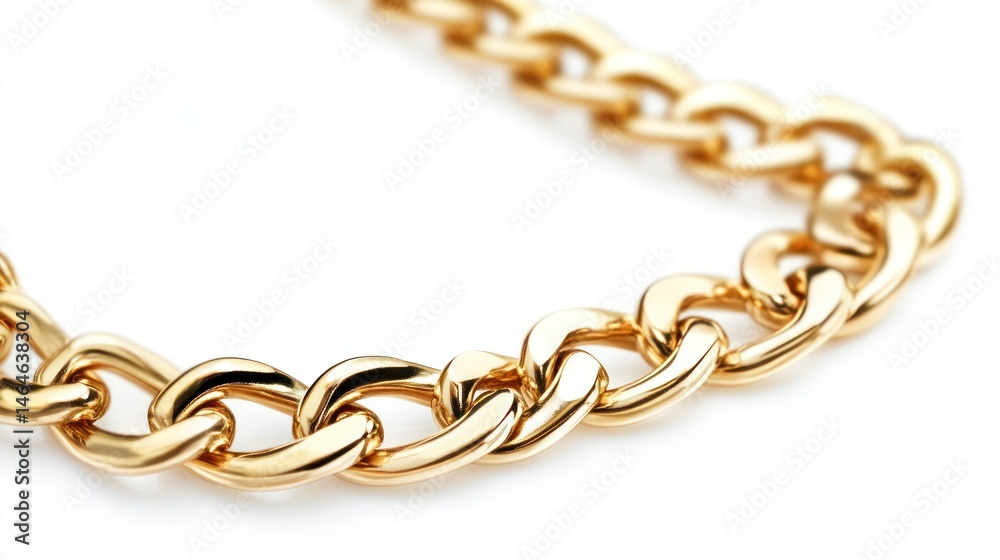 Luxurious Gold Chain Necklace: A Close-Up of opulence and sophistication