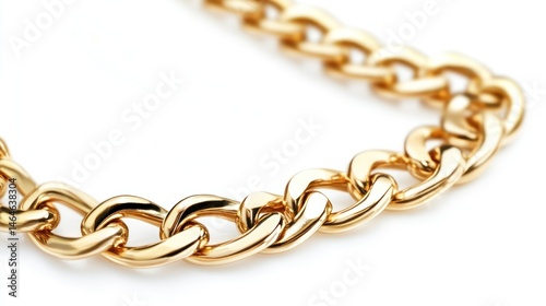 Obraz na płótnie Luxurious Gold Chain Necklace: A Close-Up of opulence and sophistication w salonie