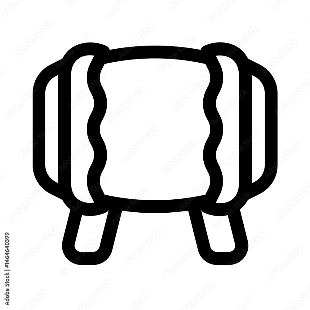 mosque drum icon with line style, perfect for user interface projects mosque drum icon with line style, perfect for user interface projects
