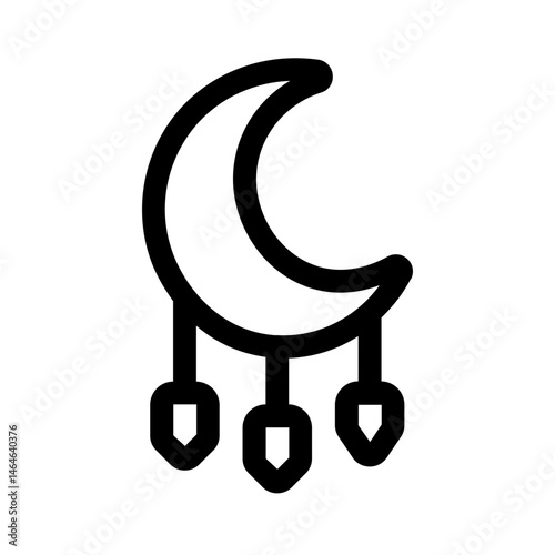 moon gallows icon with line style, perfect for user interface projects