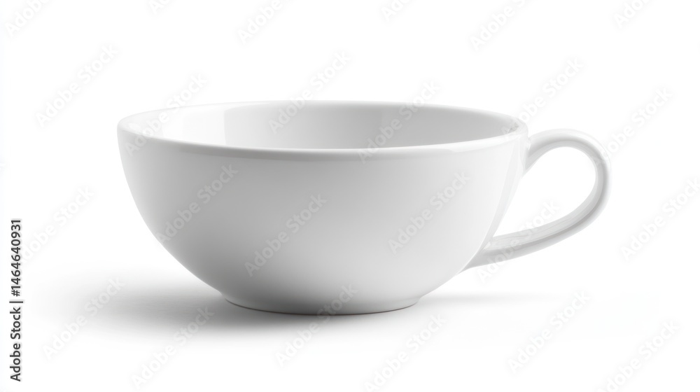 A Simple White Teacup, Elegant and Clean Design