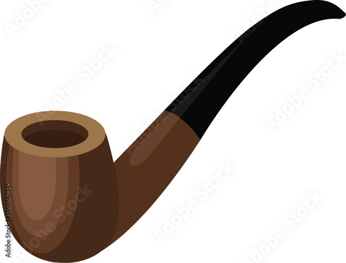 tobacco pipe vector illustration