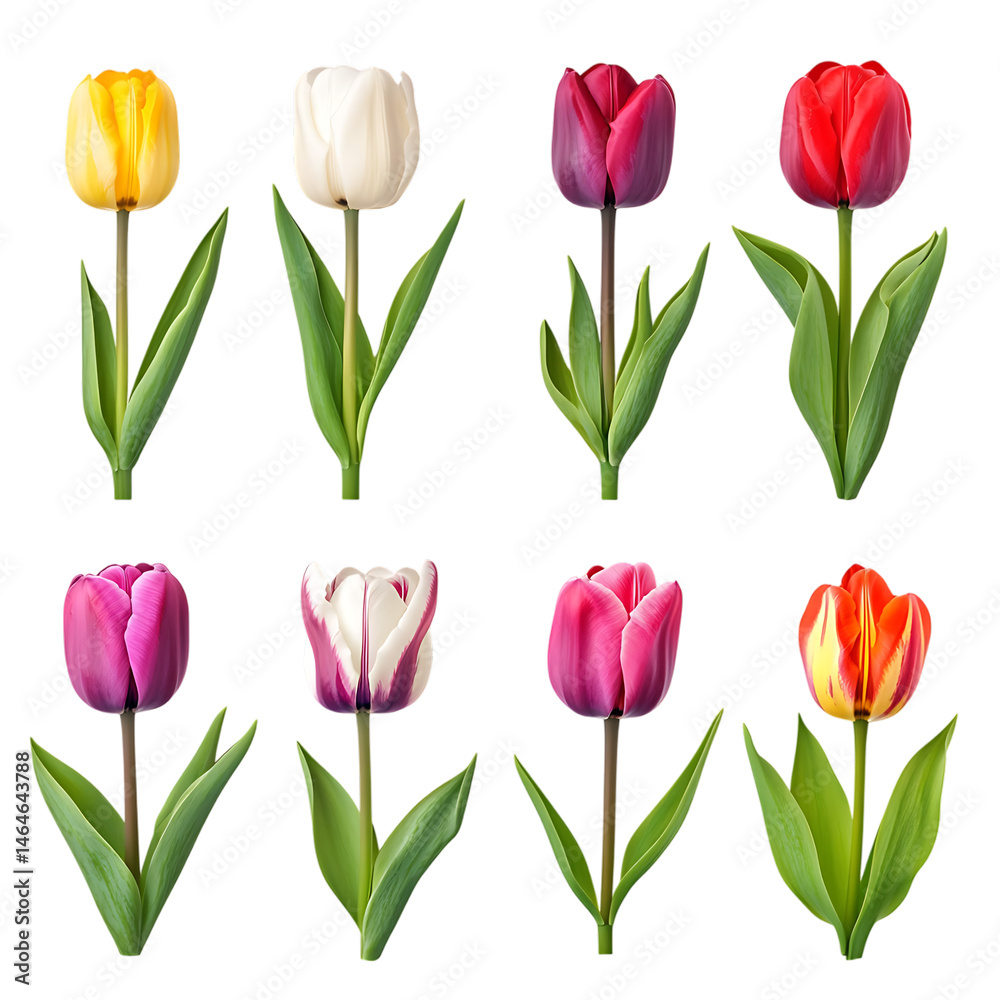 Fototapeta premium set pes tulips