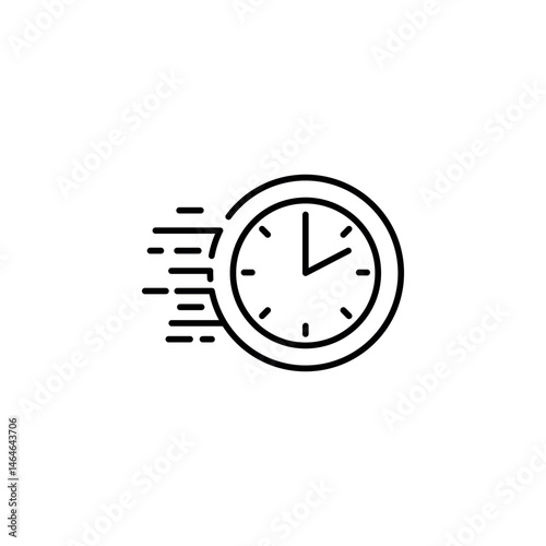 Fast time icon. Simple fast time icon for social media, app and web design. Vector illustration.
