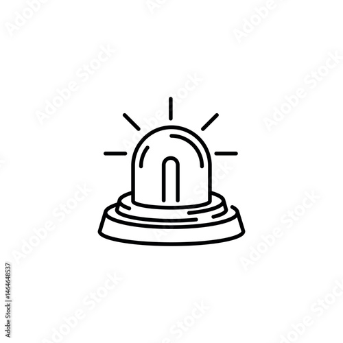Emergency siren icon. Simple emergency siren icon for social media, app and web design. Vector illustration.
