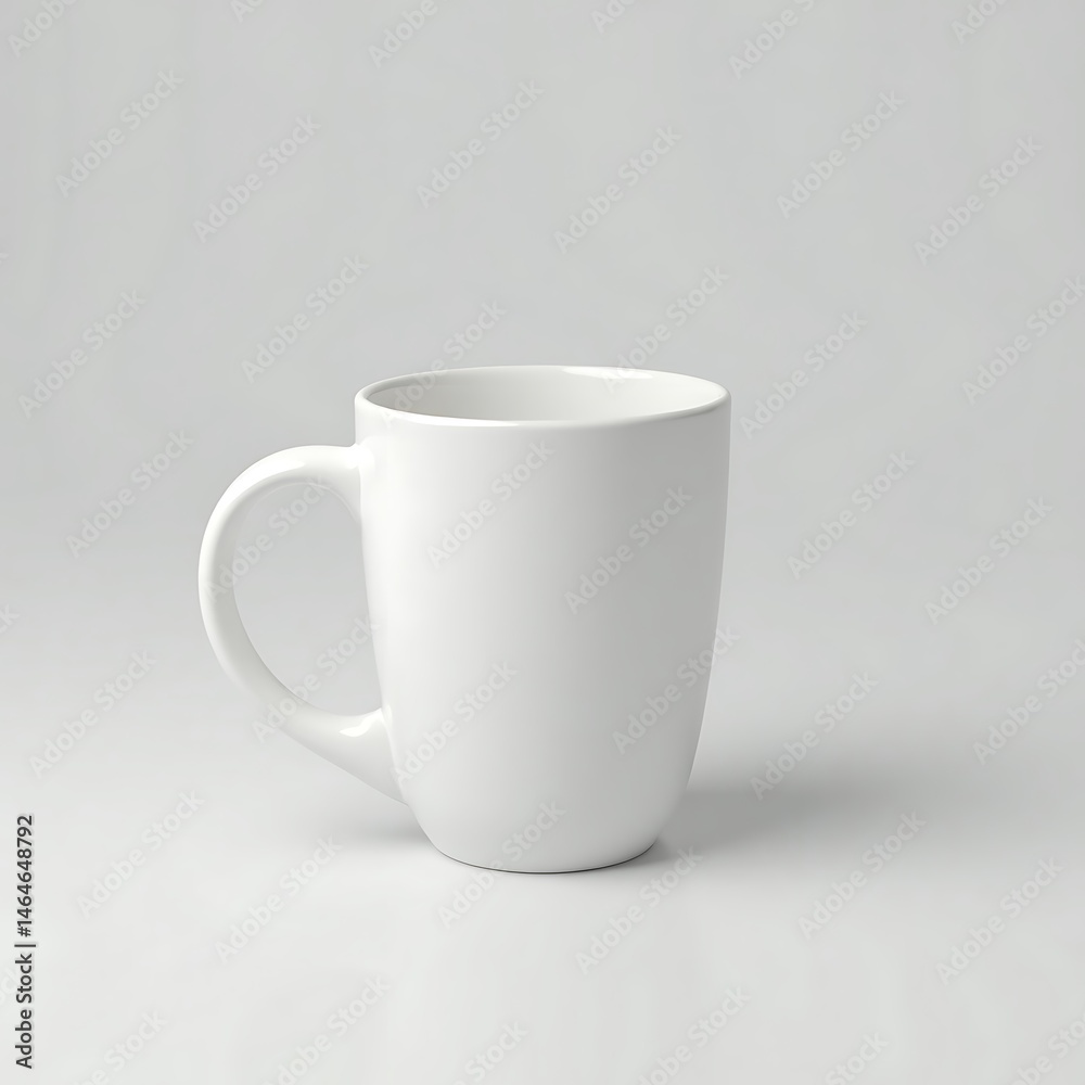 Fototapeta premium white coffee mug, simple, minimalist, clean design,
