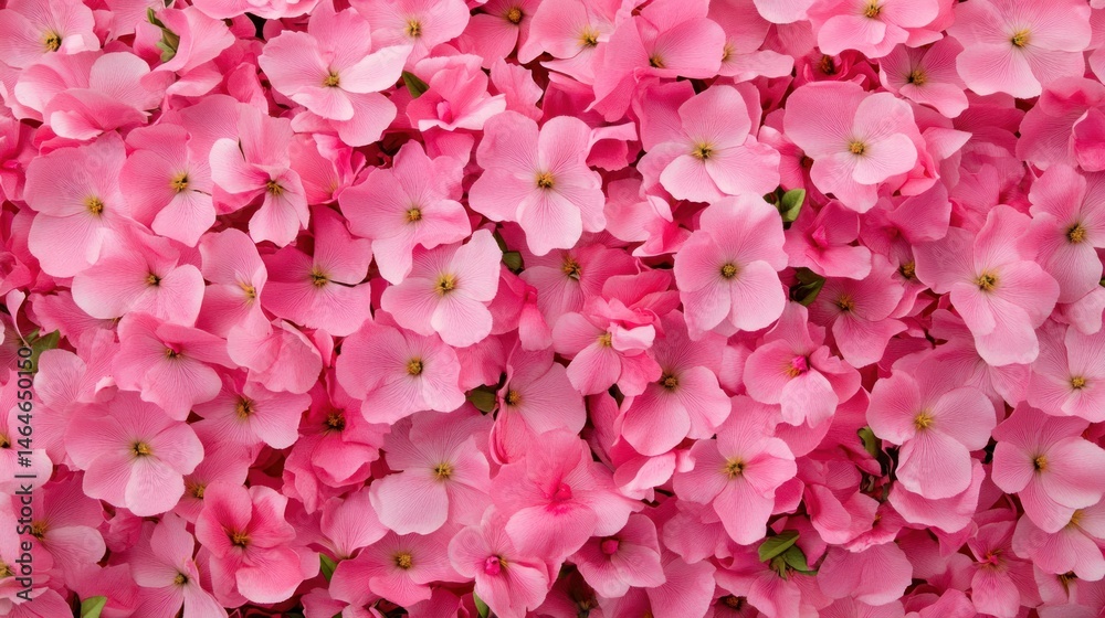Obraz premium Dense pink flower blooms close up view soft petals floral background texture