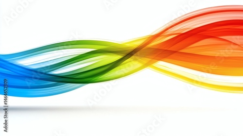 Colorful flowing waves in a gradient design showcasing vibrant hues of blue, green, yellow, and red