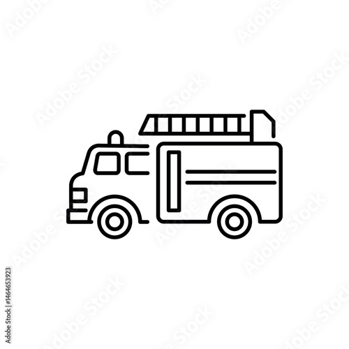 Fire truck icon. Simple fire truck icon for social media, app and web design. Vector illustration.