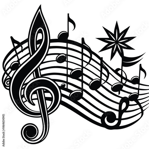 Musical Notes and Symbols Tattoo Design