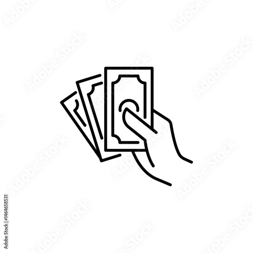 Cash payment icon. Simple cash payment icon for social media, app and web design. Vector illustration.