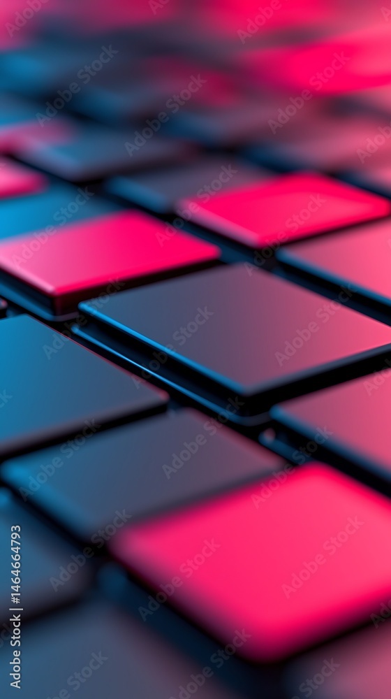 Abstract Futuristic Technology Background with Pink and Blue Squares Abstract Futuristic Technology Background with Pink and Blue Squares