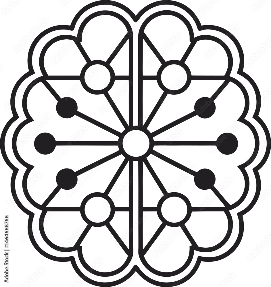 Black Silhouette Vector of Neural Network Structure Black Silhouette Vector of Neural Network Structure