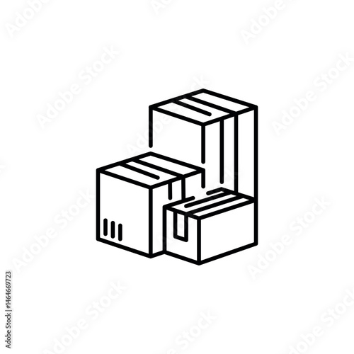 Boxes icon. Simple boxes icon for social media, app and web design. Vector illustration.