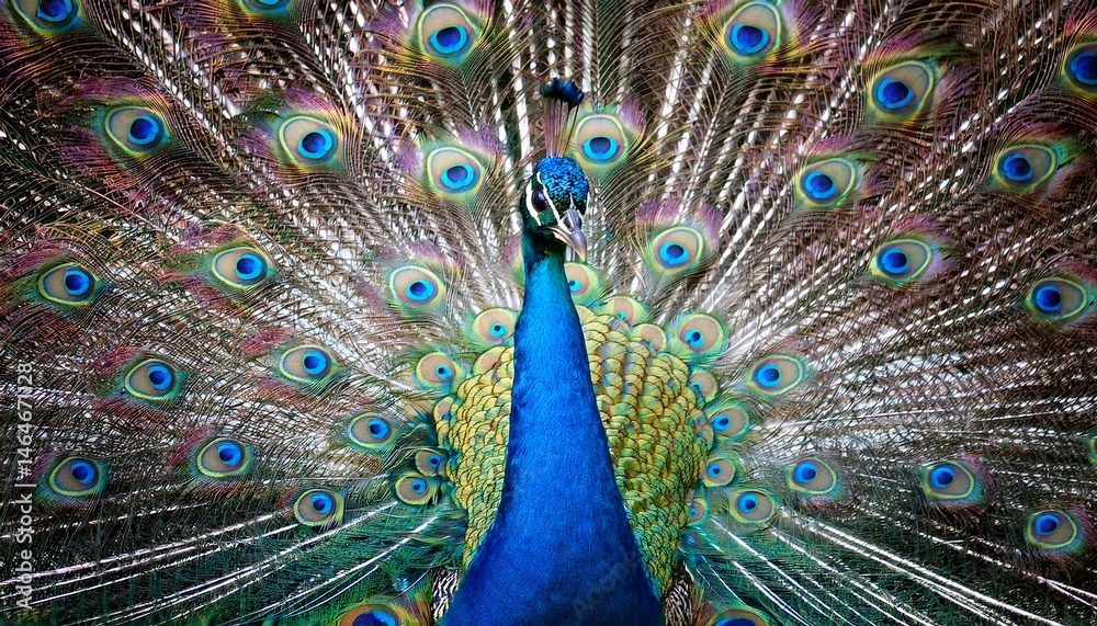 Fototapeta premium the peacock peacock with an open tail