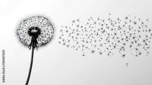 Dandelion seed dispersal