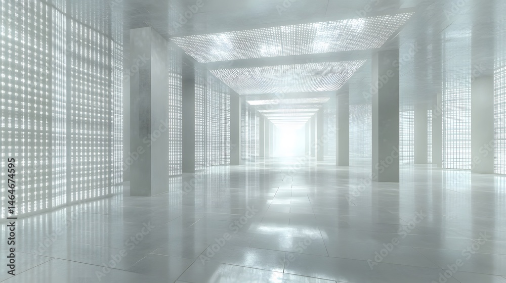 Modern, minimalist interior hallway. Modern, minimalist interior hallway.