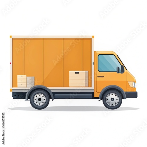 delivery truck with boxes