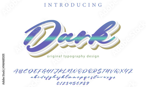 Dark Font Stylish brush painted an uppercase vector letters, alphabet, typeface
