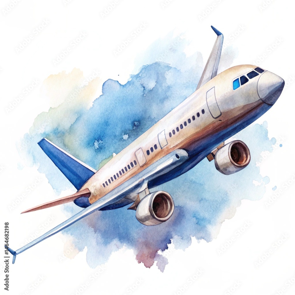 Fototapeta premium airplane in the clouds