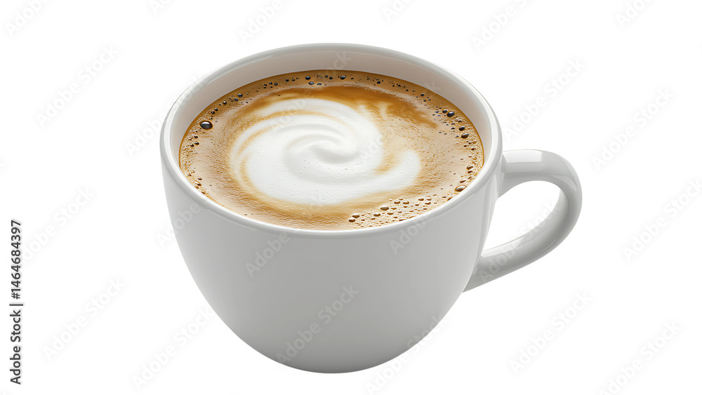 Fototapeta premium Coffee Cup with Cappuccino isolated on transparent background