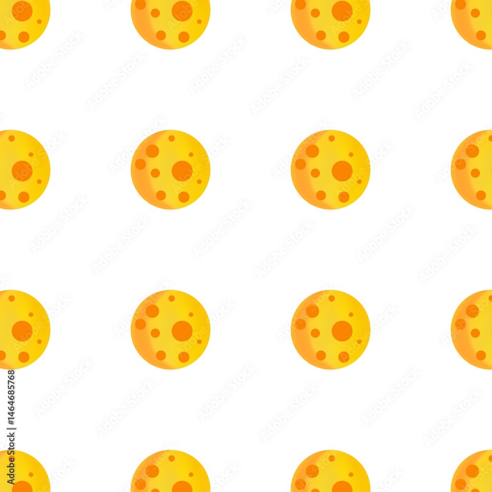 Fototapeta premium Seamless pattern illustration space moon cartoon doodle style for fabric, picture label, wallpaper, banner, poster.