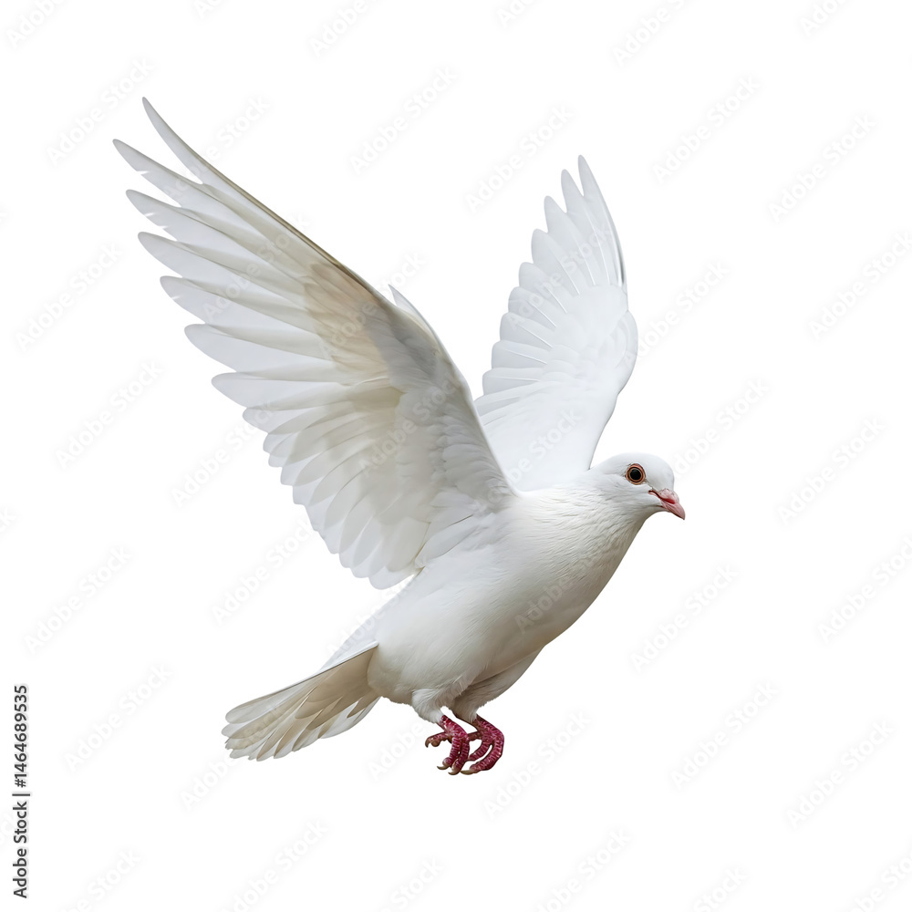 Obraz premium white dove isolated on white