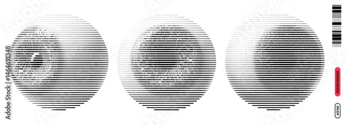 Artistic engraved patterns resembling eyes created with linear designs showcasing depth and texture