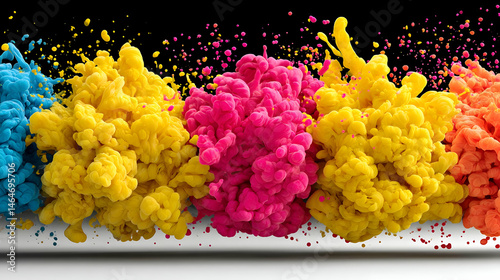 mixing with unpredictable color separation and flow