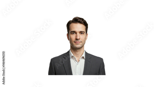 Professional headshot of a businessman in suit for corporate website and linkedin profile picture design ideas on transparent background