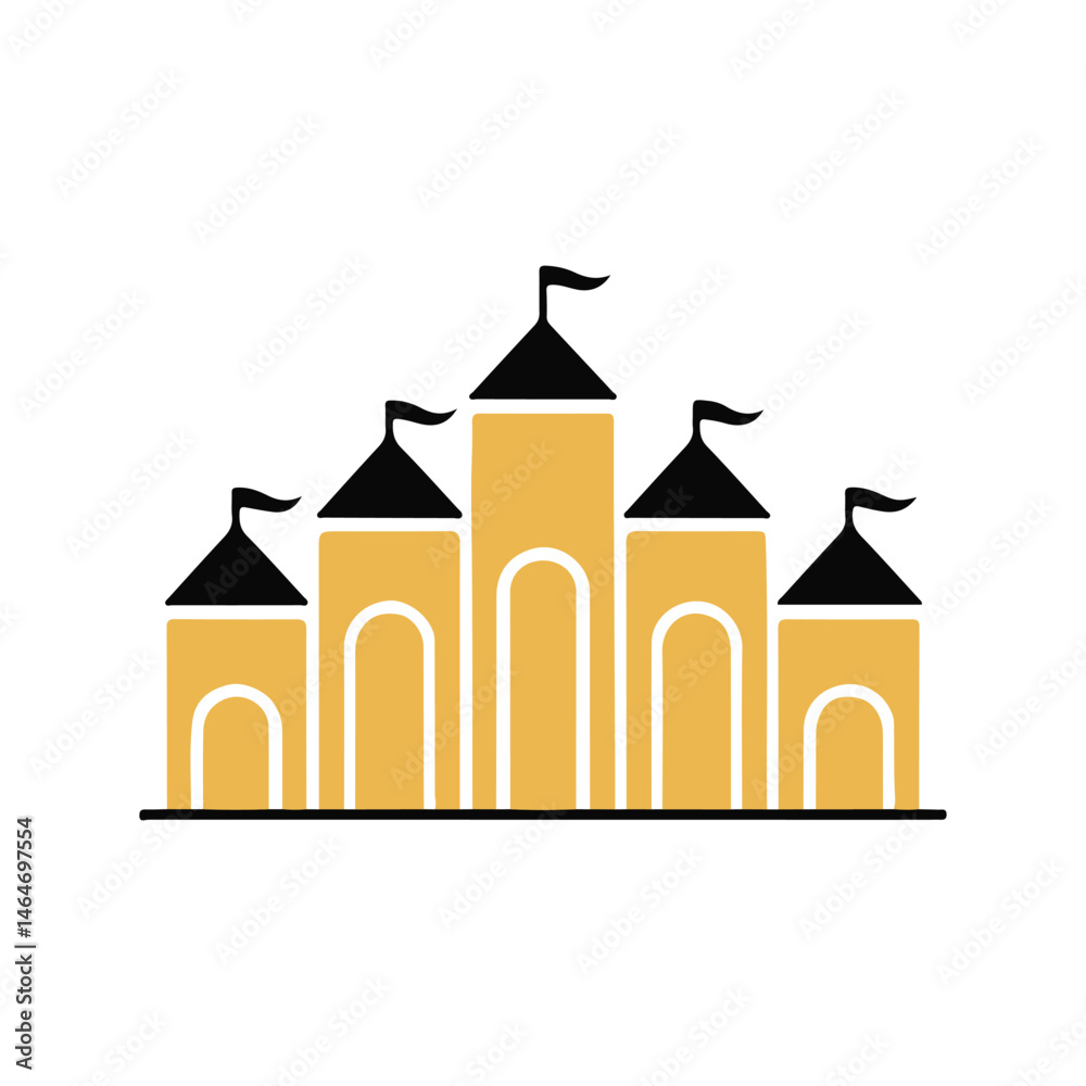 Fototapeta premium Sand Castle Logo 