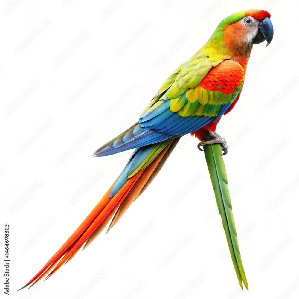 Fototapeta premium colorful parrot isolated on white background