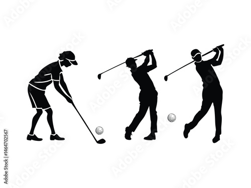 golf player silhouette