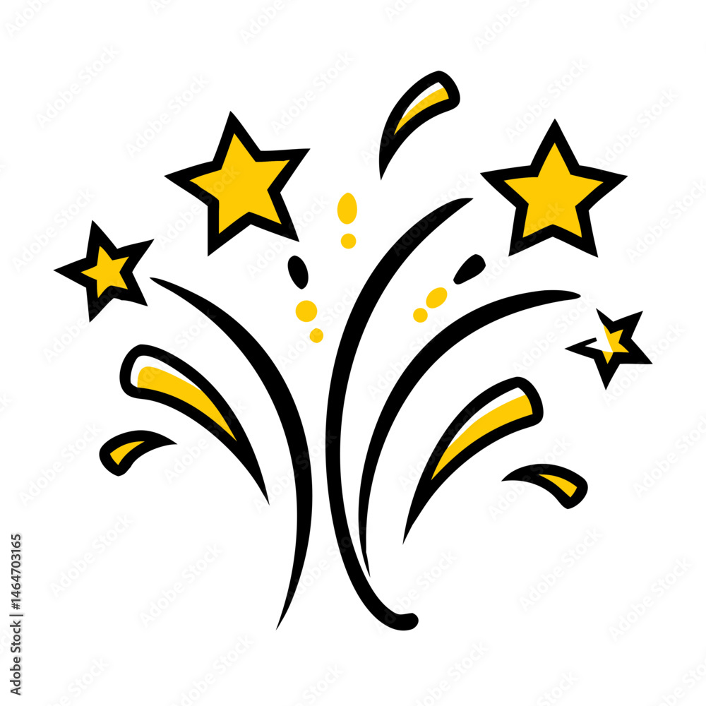 Obraz premium Stars Bursting: Represents celebration, success, and major business achievements. Perfect for milestones, victories, and positive business outcomes.