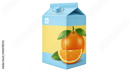 Isolated Orange Juice Box